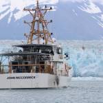 The crew of the Coast Guard Cutter John McCormick conducts a patrol in Disenchantment Bay, Alaska, near Hubbard Glacier, June 13, 2017. The cutter and crew are homeported in Ketchikan, Alaska, and conduct Coast Guard operations throughout Southeast Alaska. (Coast Guard photo | Petty Officer 1st Class Matt Miller)