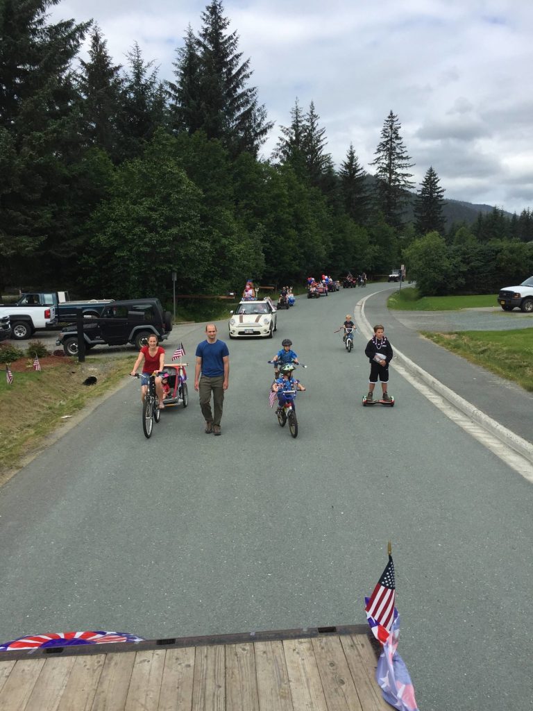 A neighborhood parade takes place in the Steelhead-Wren area, Saturday July 4. We even provided our own fire truck and live music, said Scott Novak in an email. (Courtesy Photo | Scott Novak)