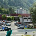 Michael Penn | Juneau Empire File                                Centennial Hall, left, and the Juneau Arts and Culture Center on July 2, 2019. Repairs to city buildings like Centennial Hall were suggested as part of a $15 million bond package from the city meant to stimulate the economy in a recession.