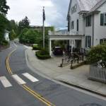 Peter Segall | Juneau Empire                                The outline of letters spelling out Black Lives Matter are visible after state employees worked to cover the phrase that was written outside the Governors Mansion after the death of George Floyd.