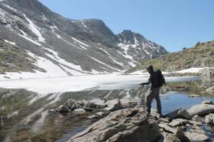 Jeff Lund attempts to hook a golden trout in Wyoming during a recent trip. Yes, [I] traveled to fish during the pandemic, Lund said. (Jeff Lund | For the Juneau Empire)