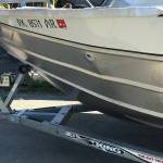 Courtesy photo | Kendall Carson                                 Faint damage can be seen where Joe and Kendall Carsons boat struck a whale in a June 29 collision that left three people injured.