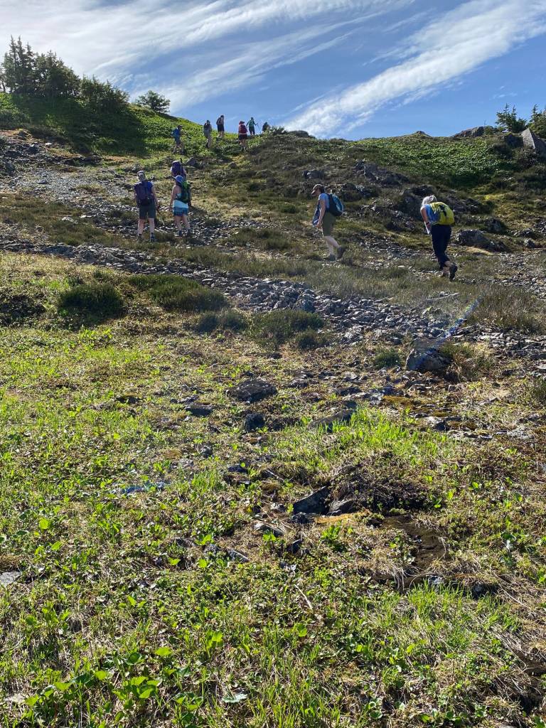 The last pull to get to the top of Mount Troy on July 31, 2020. (Courtesy Photo / Denise Carroll)