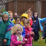 Students at the Juneau Montessori School in Douglas on Tuesday, Aug. 11, 2020. Montessori is a private pre-school and kindergarten which has received a large number of parents looking for child care following the Juneau School Districts announcement the 2020 school year would begin mostly online, according to executive director Laura Talpey. (Peter Segall / Juneau Empire)