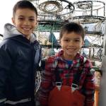 Grandsons Owen Mork, 9, and Chatham Mork, 6, are learning how to crab. (Courtesy Photo / Mitch Mork)