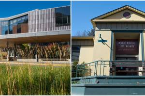This composite image shows both the Alaska State, Library, Archives and Museum and the Juneau-Douglas City Museum. Both have made adjustments to a relatively tourism-free summer. (Michael Penn / Juneau Empire File)