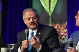 U.S. Bureau of Land Management Acting Director William Perry Pendley speaks at a conference for journalists in Fort Collins, Colo. President Donald Trump intends to withdraw the nomination of Pendley to head the Bureau of Land Management, a senior administration official said Saturday, Aug. 15, 2020, much to the relief of environmentalists who insisted the longtime advocate of selling federal lands should not be overseeing them. (AP Photo / Matthew Brown)