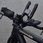 A Garmin GPS device attached to Will Colemans bike. Coleman and other racers data is then uploaded to a website where the results can be shared. Here, Coleman had just finished the first leg of the Tour of Juneau race on the North Douglas Highway on Friday, Aug. 14, 2020. (Peter Segall / Juneau Empire)