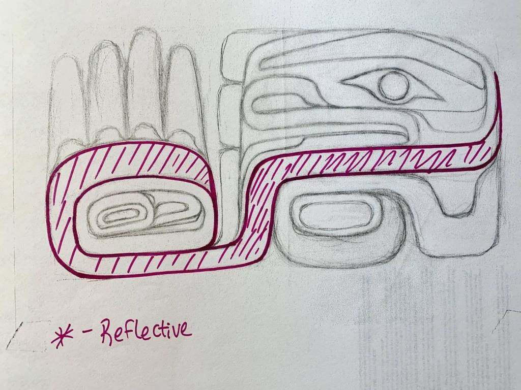 This is one Crystal Worls original sketches for Capital City Fire/Rescues new ambulance. (Courtesy art / Crystal Worl)