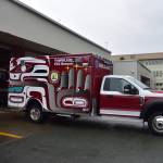 Capital City Fire/Rescue recently worked with local artists and companies to decorate a new ambulance. This side was designed by Crystal Worl, an Alaska Native artist in Juneau. (Peter Segall / Juneau Empire)