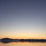 Four seagulls enjoy the sunset in Fritz Cove on Sept. 10. (Courtesy Photo / Bill Andrews)