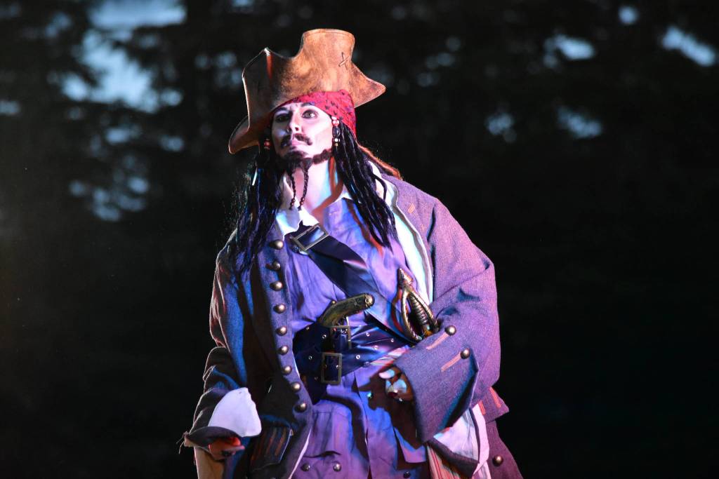 Peter Segall / Juneau Empire                                 Dear Evan Handsome performs during the 2020 GLITZ Drive-in Drag Show on Saturday, Aug. 29, 2020.