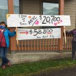 This photo shows Marla Berg, member of the 100 Women Who Care coordinator team, and Joy Lyon, Executive Director of AEYC Southeast Alaska. (Courtesy Photo / Iola Young)