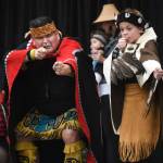 In this photo of an Indigenous Peoples Day celebration taken last year, Alfie Price, left, and Tristen Washington, 9, perform with the Xaadaas Dagwii Dance Group for Indigenous Peoples Day at the Elizabeth Peratrovich Hall. (Michael Penn / Juneau Empire File)