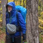 Artist Rob Mullen stands on Long Trail, the countrys oldest long distance trail, in Manchester, Vt., on Tuesday, Oct. 13, 2020. Mullen was nearing the end of his 272-mile month-long hike down the length of Vermont, painting along the way. (AP Photo/Lisa Rathke)