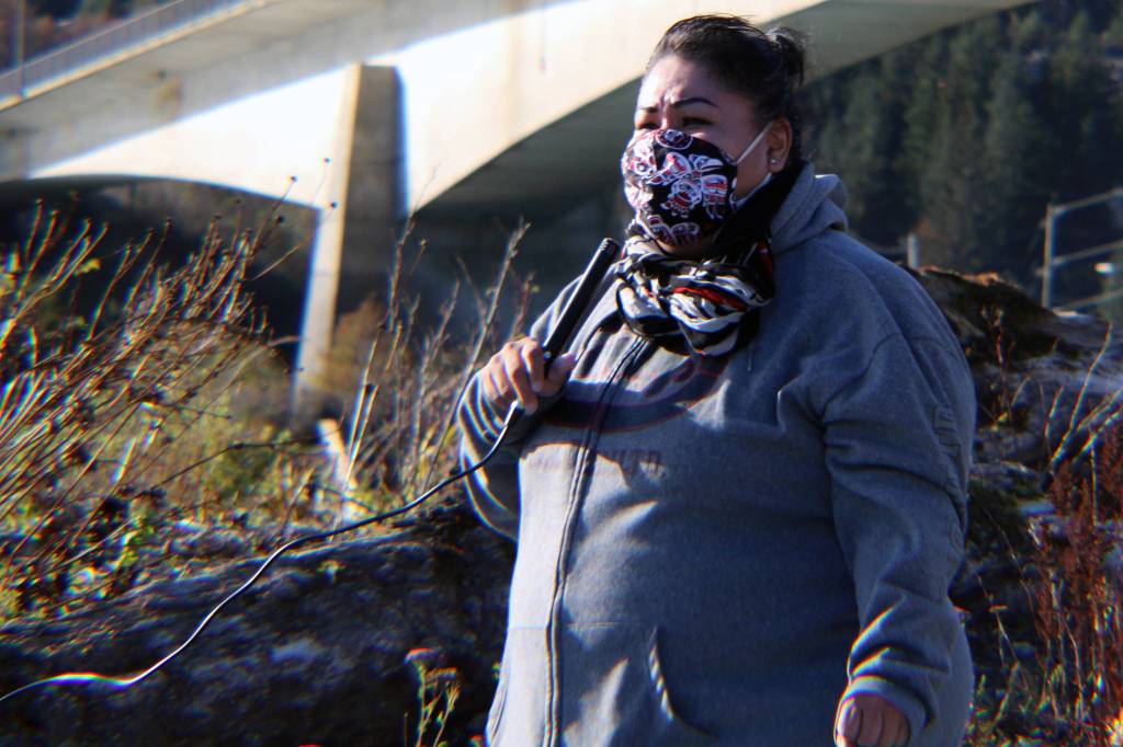 Jeni Brown, who traveled to Washington to march when now-Justice Brett Kavanaugh was nominated to fill a seat on the U.S. Supreme Court, was one of co-organizers of Saturdays womens march. (Ben Hohenstatt / Juneau Empire)