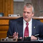 Sen. Dan Sullivan, R-Alaska, testifies during a hearing on Capitol Hill in Washington. Sen. Al Gross, an independent running with Democratic support, is challenging Sullivan in Alaska, a state that has long been a GOP stronghold. Across the country, Republicans are nervous about Senate seats like Sullivans they once thought safe as Democrats hope to capitalize on President Donald Trumps unpopularity to retake the chamber. (Al Drago / Pool)