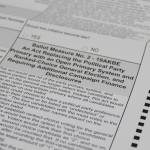 This photo of a by-mail ballot sent to an Alaska voter in October shows Ballot Measure 2. (Ben Hohenstatt / Juneau Empire)