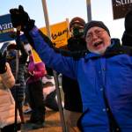Rep. Don Young, R-Alaska, gathers with supporters Tuesday, Nov. 3, 2020, in Anchorage, Alaska. (Marc Lester / Anchorage Daily News)