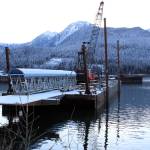 Work on Aurora Harbor is just part of City and Borough of Juneaus Docks and Harbors ongoing slate of projects, including work on Don. D Statter Harbor and basin clearing at Harris Harbor. (Ben Hohenstatt / Juneau Empire)