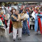 This Nov. 5, 2020, photo provided by the Sealaska Heritage Institute shows a Zoom memorial service for Tlingit elder David Katzeek, conducted by the Institute, showing highlights of Katzeeks life as people honored him over the internet as the pandemic had made in-person ceremonies impossible. (Sealaska Heritage Institute)