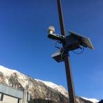 The Alaska Department of Environmental Conservation has installed three air quality sensors, like the one pictured here off of Whittier Avenue on Nov. 16, 2020, around Juneau to mention the effects of cruise ships on air quality, following an inconclusive 2019 study. (Michael S. Lockett / Juneau Empire)