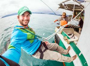Chris Miller photographing the troll fishery in Southeast Alaska. (Courtesy Photo / Chris Miller)