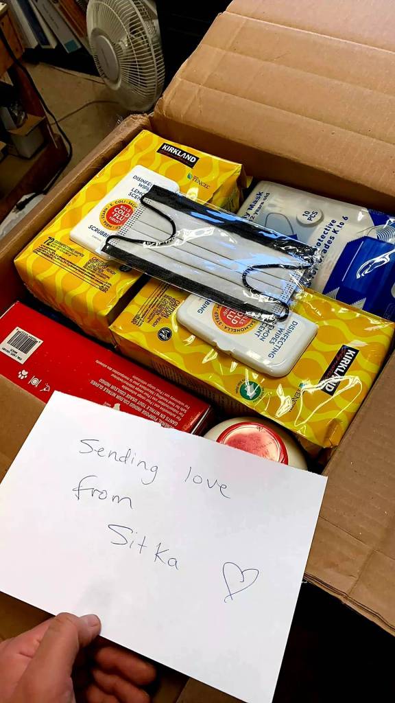 Courtesy Photo / CeeJay Johnson
These supplies were sent from Sitka to Alaska Native villages.