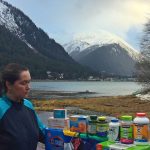 Courtesy Photo / Aakatchaq Shaeffer
Vivian Mork Yeilk checks over supplies for villages in Juneau.