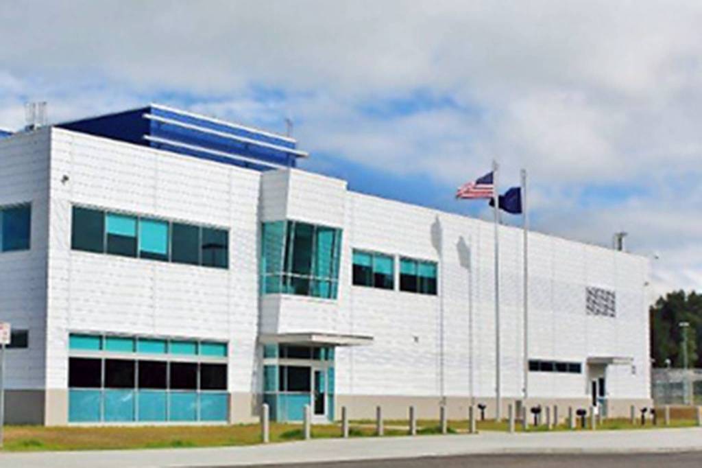 A second Alaska Department of Corrections inmate has died from complications related to the coronavirus at Goose Creek Correctional Center in Wasilla, shown above, as of Nov. 30, 2020. GCCC is currently experiencing a major coronavirus outbreak, with more than 200 confirmed cases amongst the inmates. (Courtesy photo / Alaska Department of Corrections)