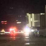 Capital City Fire/Rescue responded after a personal aircraft was destroyed by high winds while taxiing at Juneau International Airport Wednesday afternoon, Dec. 2, 2020. (Michael S. Lockett / Juneau Empire)