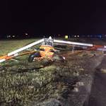 Capital City Fire/Rescue responded after a personal aircraft was destroyed by high winds while taxiing at Juneau International Airport Wednesday afternoon, Dec. 2, 2020. (Courtesy photo / CCFR)