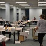 Division of Elections staff conducted an audit of the ballots for Measure 2 at the division's offices at the Mendenhall Mall on Monday, Dec. 7, 2020. DOE announced the audit found no changes from the original count and the results remained the same as originally certified. (Peter Segall / Juneau Empire)