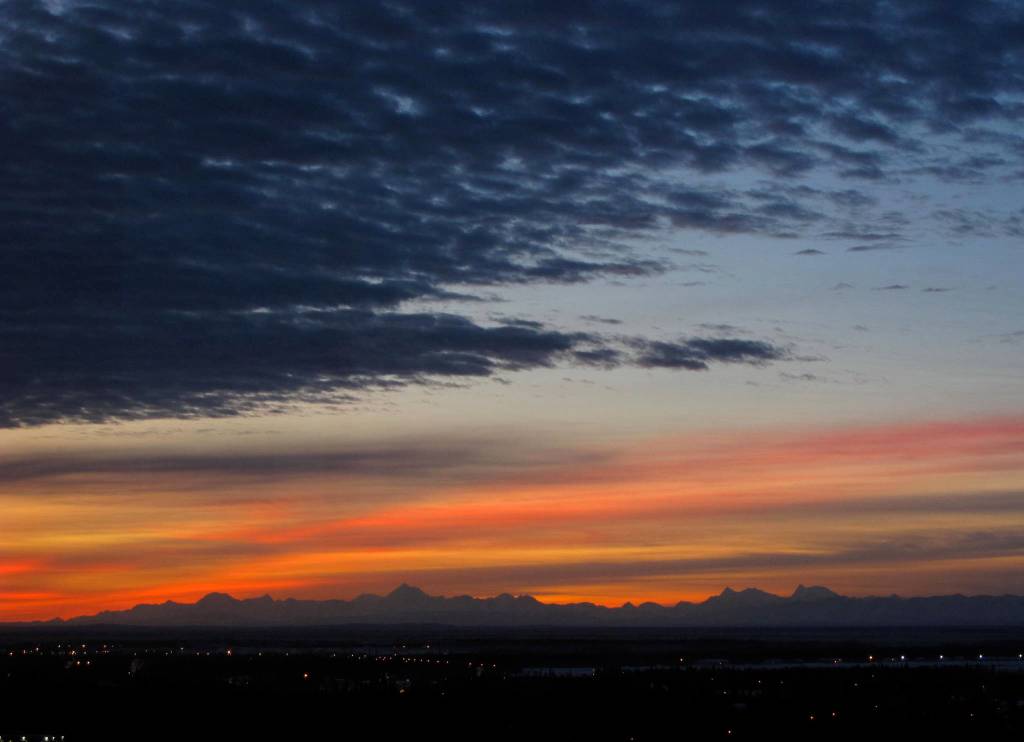 A December sunrise over Fairbanks, Alaska. (Courtesy Photo / Ned Rozell)
