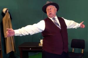 Wesley Mann rehearses for This Wonderful Life, a one-actor adaptation of the Christmas classic Its A Wonderful Life. The digital production can be streamed through Christmas. (Courtesy Photo / Perseverance Theatre)