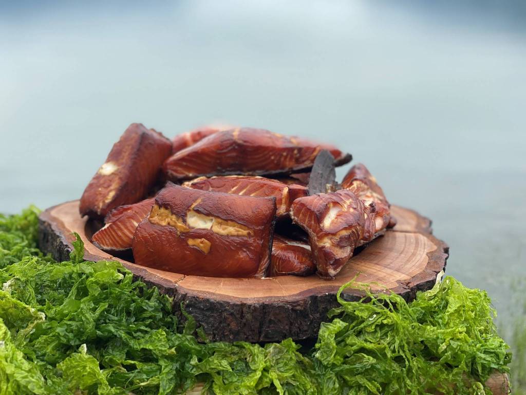 This photo shows Mickey Prescotts smoked salmon in Wrangell. (Vivian Faith Prescott / For the Capital City Weekly)