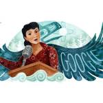 Elizabeth Peratrovich was featured in a Google Doodle, seen above, on Dec. 30, 2020. The Tlingit civil rights activist was illustrated by a Sitka-based Tlingit artist for the tech company. (Courtesy Image / Google)