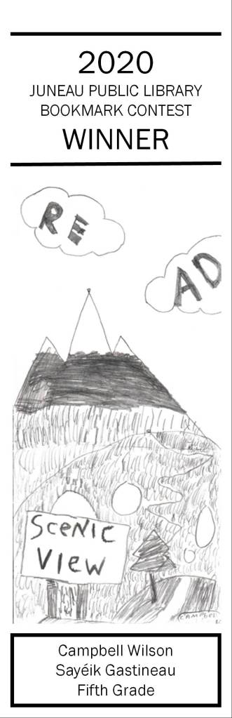 This bookmark made by Campbell Wilson was among 11 winning entries in Juneau Public Libraries annual bookmark contest. (Courtesy Photo / Juneau Public Libraries)