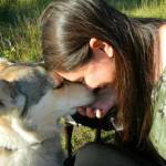Keishísh and Vivian Mork Yéilk share a nose-to-nose moment. (Courtesy Photo / Vivian Mork Yéilk)