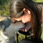 Keishísh and Vivian Mork Yéilk share a nose-to-nose moment. (Courtesy Photo / Vivian Mork Yéilk)