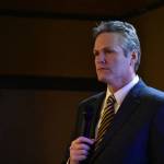 Gov. Mike Dunleavy speaks to local leaders at the Alaska Municipal League’s legislative conference in this February 2020 photo. (Peter Segall/ Juneau Empire File)