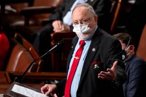 U.S. Rep. Don Young, R-Alaska, speaks on the House floor on Jan. 3. (Bill Clark/Pool via AP)