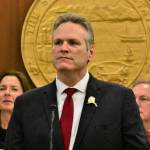 Gov. Mike Dunleavy, seen here giving his 2020 State of the State address before a joint session of the Alaska Legislature on Monday, Jan. 27, 2020, announced this year's address would be virtual due to health concerns related to the pandemic. (Peter Segall/ Juneau Empire File)