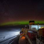 Coast Guard Cutter Polar Star steams under the aurora borealis during its current Arctic deployment patrolling the maritime boundary with Russia. (U.S. Coast Guard Photo / Petty Officer 1st Class Cynthia Oldham)