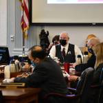 The Senate Finance Committee, seen here with chair Sen. Bert Stedman, R-Sitka, leading a meeting on Jan. 27, discussed Monday Gov. Mike Dunleavy's propsoal for a $1.4 billion supplemental budget. Most of that money would go to paying out a supplemental Permanent Fund Dividend. (Peter Segall / Juneau Empire)