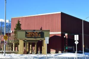 Some buildings, like Centennial Hall, seen here on Tuesday, Feb. 2, 2021, have been converted into facilities to help combat the coronavirus pandemic. If the states COVID-19 emergency declaration lapses on Feb. 15, health officials are saying it could make combating the pandemic more difficult. (Peter Segall / Juneau Empire)