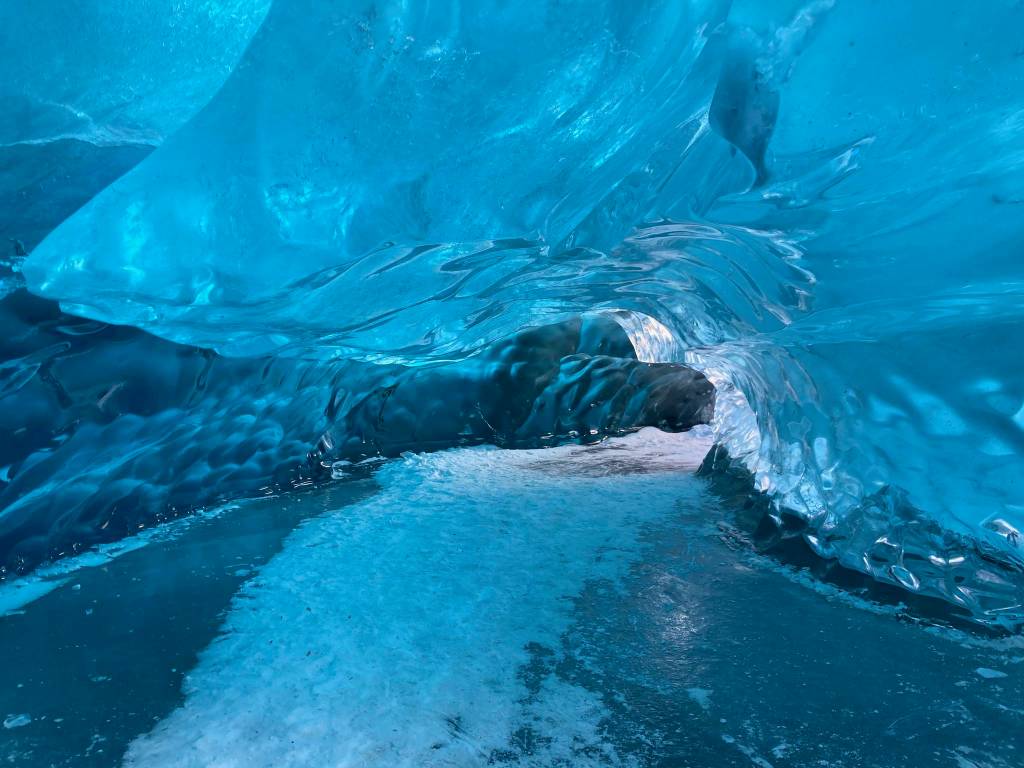 Where else, but the Mendenhall Glacier ice cave, writes Deborah Rudis. (Courtesy Photo / Deborah Rudis)