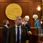Rep. Bryce Edgmon, I-Dillingham, speaks to colleagues on Friday, Feb 12, 2021. Edgmon, who served as speaker of the house in 31st Legislature, was named Monday as a co-chair of the House Finance Committee. A full list of committee assignments is expected soon. (Peter Segall / Juneau Empire)