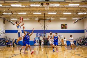 Courtesy photo / Heather Holt
The Thunder Mountain High School varsity boys beat Sitka in an away game Feb. 19.