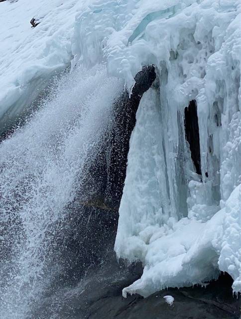This photo shows Nugget Falls in a state both liquid and solid. Like something from an ice fairyland, writes Denise Carroll. (Courtesy Photo / Denise Carroll)